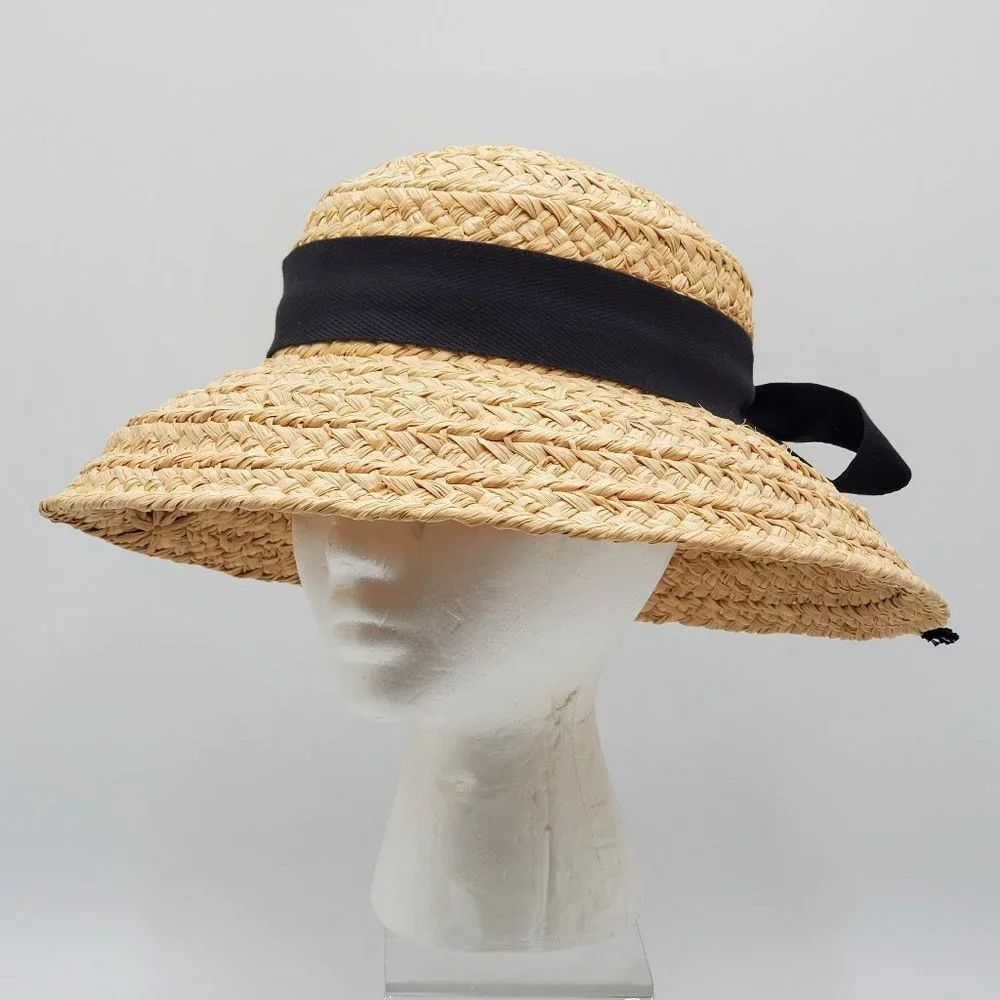 Helen Kaminski Classic 5 Raffia Woven Wide Brimmed Hat